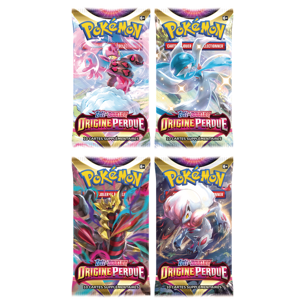 Artset Pokémon Origine Perdue : les 4 boosters scellés du set