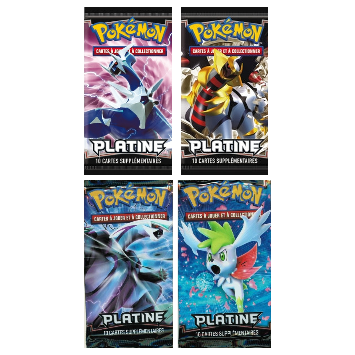Artset Pokémon Platine : les 4 boosters scellés du set