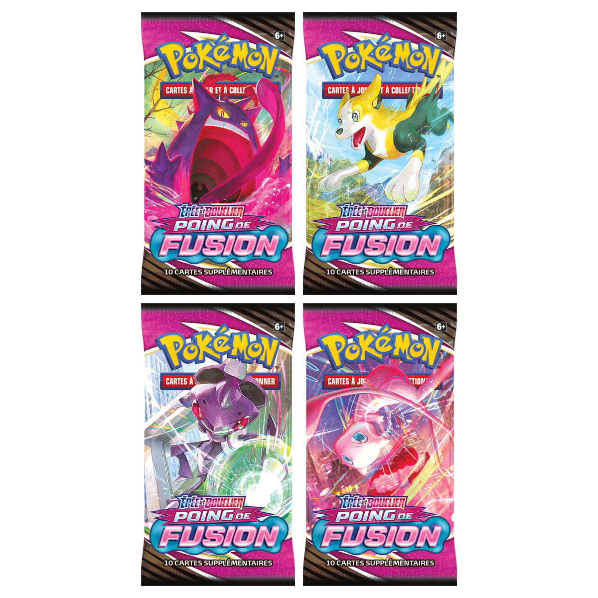 Artset Pokémon Poing de Fusion : les 4 boosters scellés du set