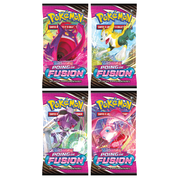 Artset Pokémon Poing de Fusion : les 4 boosters scellés du set
