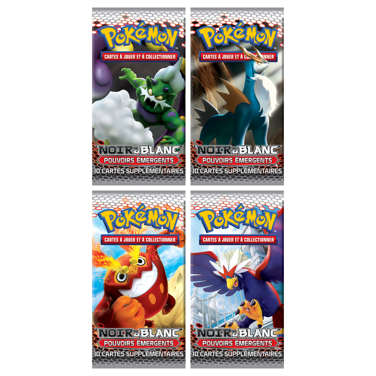 Artset Pokémon Pouvoirs Émergents : les 4 boosters scellés du set