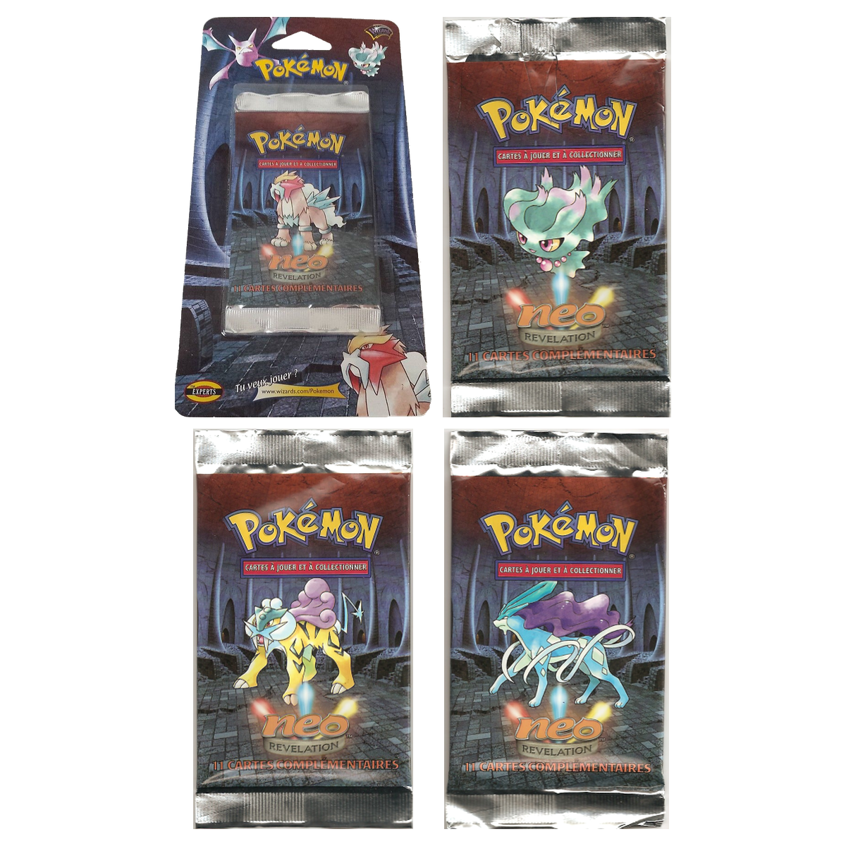 Artset Pokémon Neo Revelation : les 4 boosters scellés du set