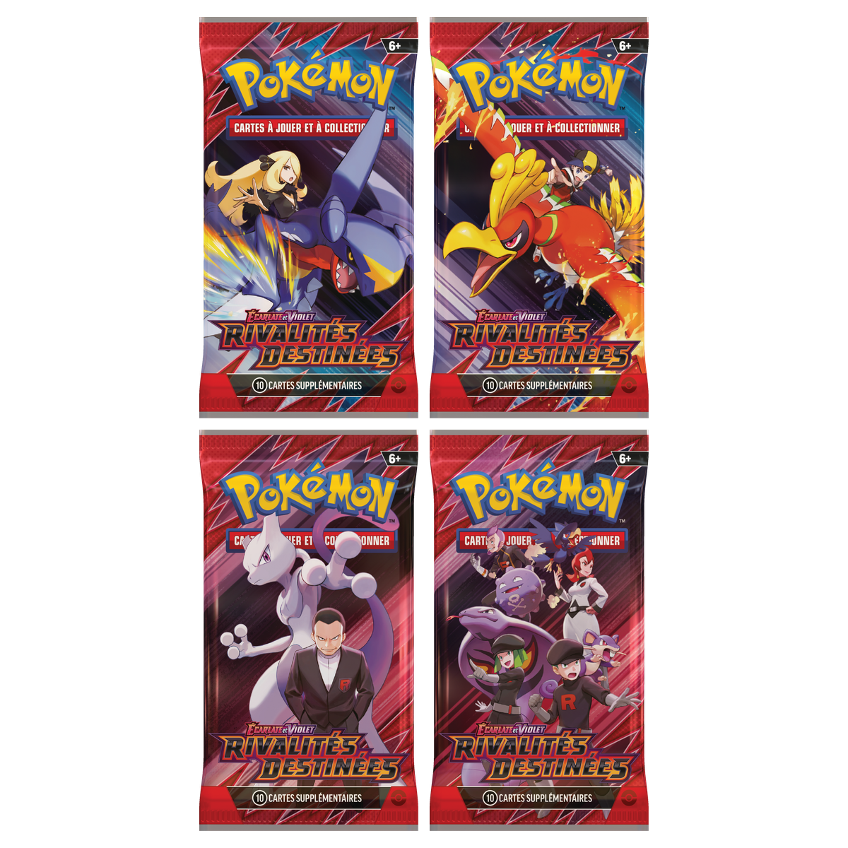 Artset Pokémon Rivalités Destinées : les 4 boosters scellés du set