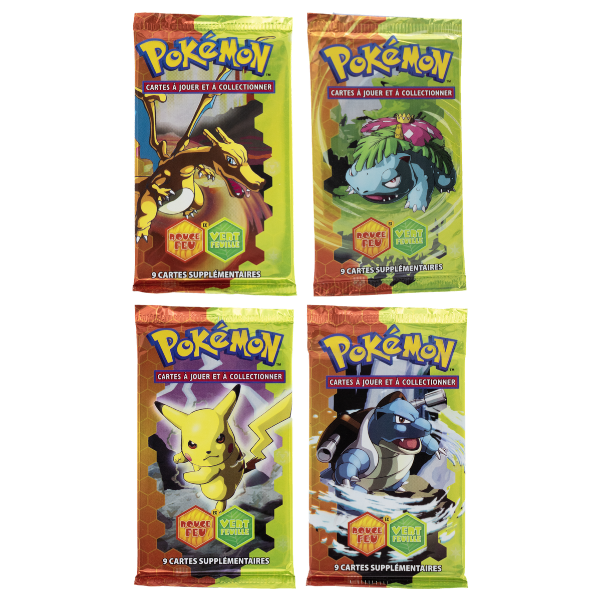 Artset Pokémon Rouge Feu & Vert Feuille : les 4 boosters scellés du set
