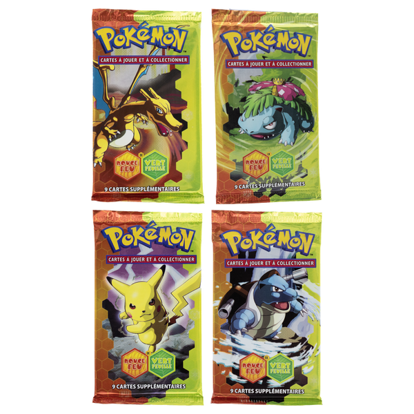 Artset Pokémon Rouge Feu & Vert Feuille : les 4 boosters scellés du set