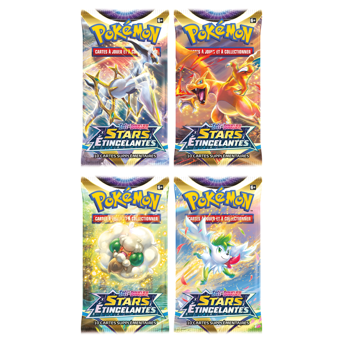 Artset Pokémon Stars Étincelantes : les 4 boosters scellés du set