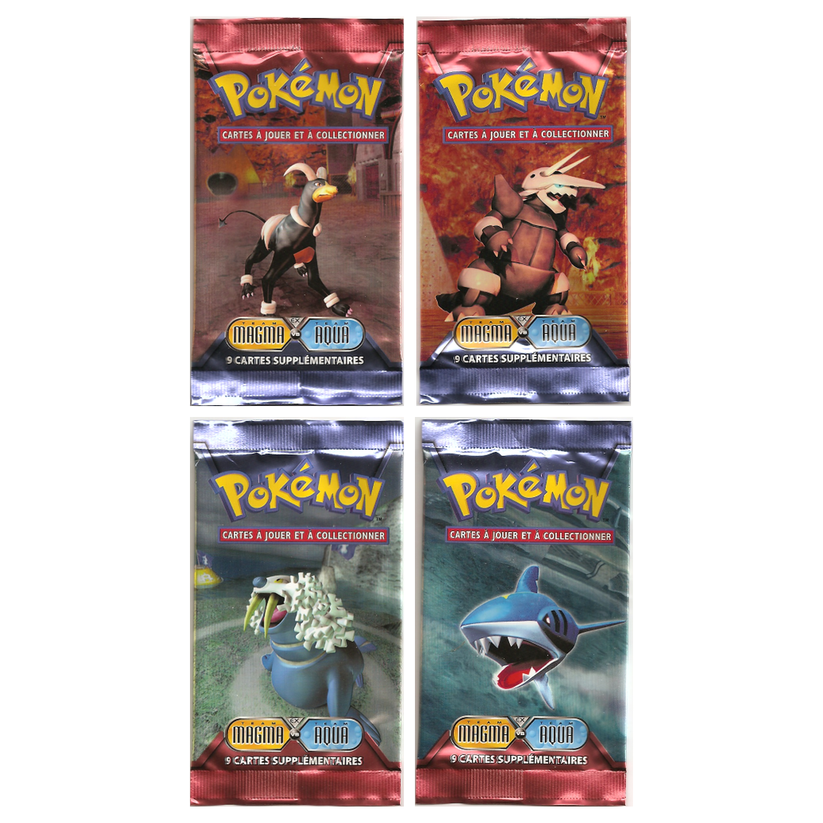 Artset Pokémon Team Magma VS Team Aqua : les 4 boosters scellés du set