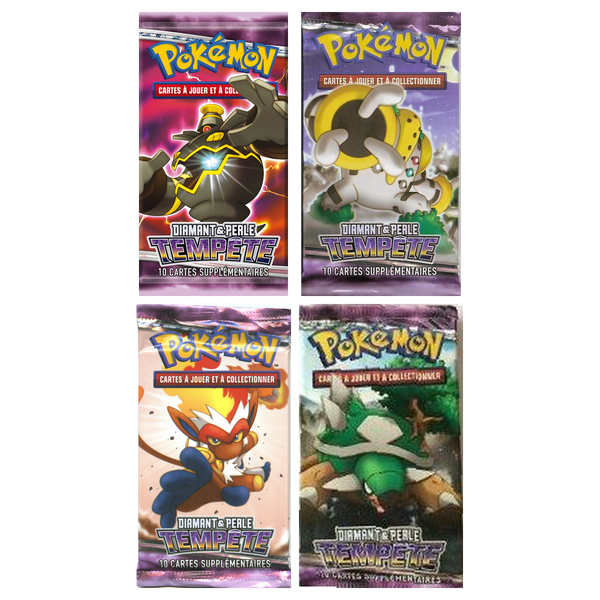 Artset Pokémon Tempête : les 4 boosters scellés du set