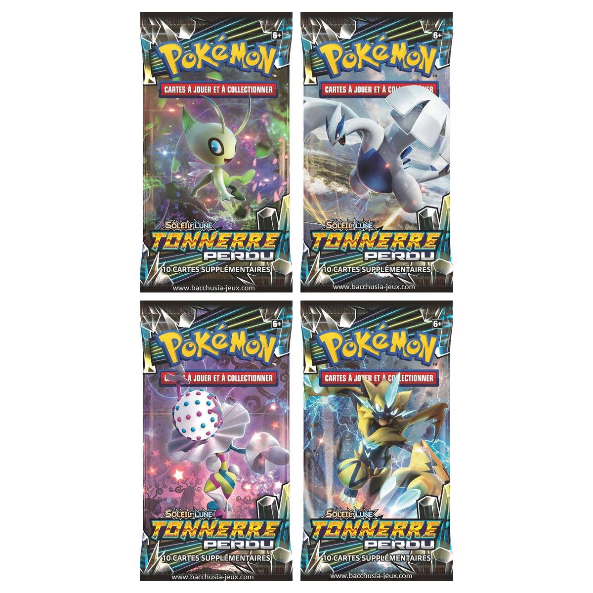 Artset Pokémon Tonnerre Perdu : les 4 boosters scellés du set