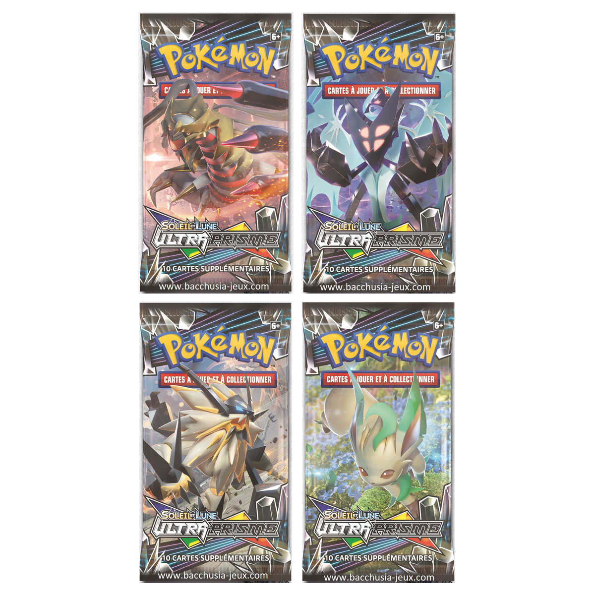 Artset Pokémon Ultra-Prisme : les 4 boosters scellés du set
