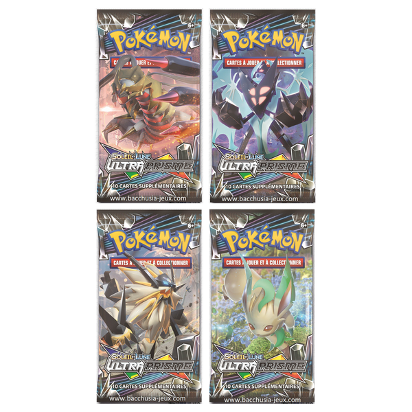 Artset Pokémon Ultra-Prisme : les 4 boosters scellés du set