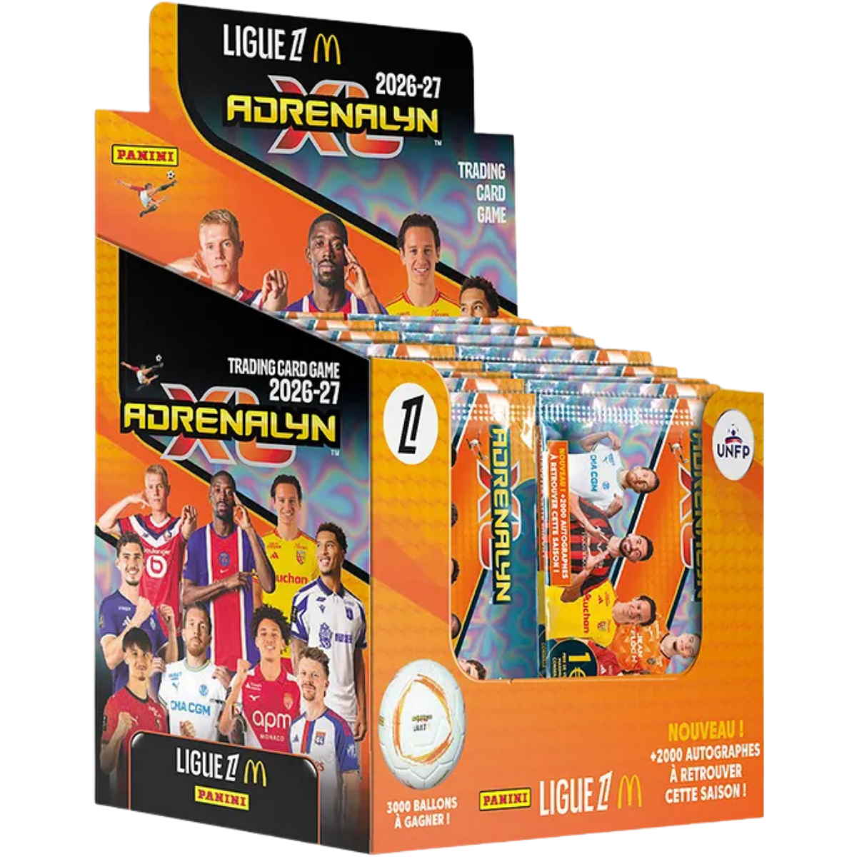 Boîte de 50 Boosters Panini Adrenalyn XL Ligue 1 McDonald's 2026-2027