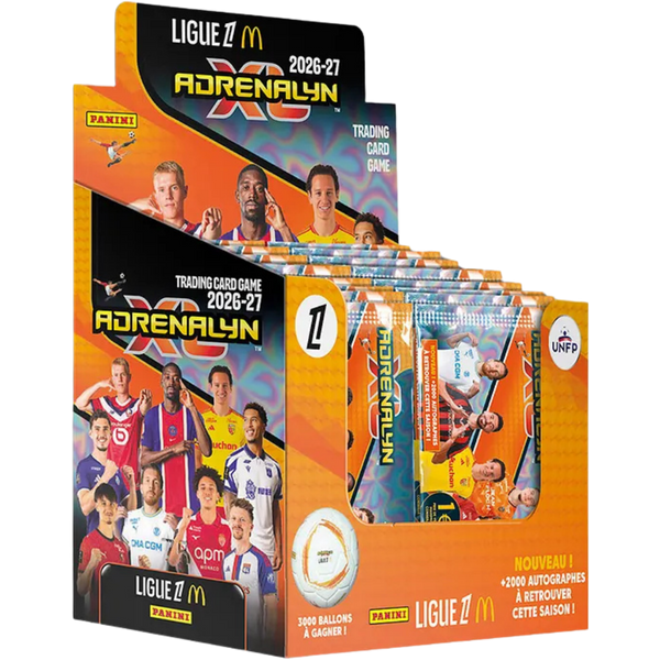 Boîte de 50 Boosters Panini Adrenalyn XL Ligue 1 McDonald's 2026-2027