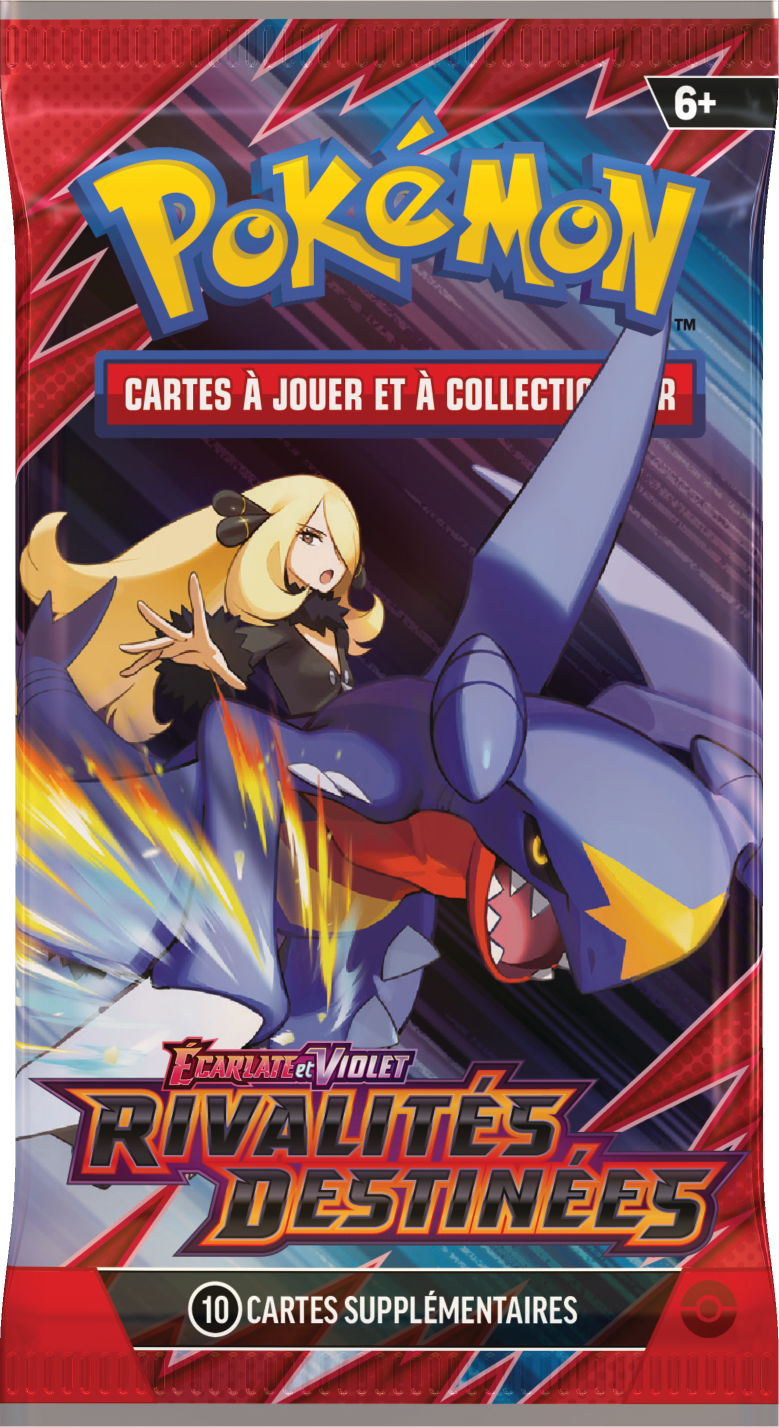Booster Pokémon Rivalités Destinées illustration Carchacrok de Cynthia, scellé français