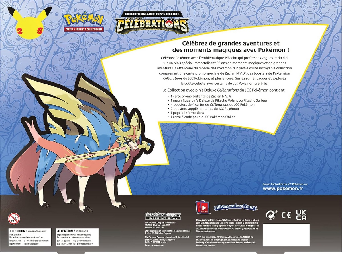 Coffret - Collection avec Pin's Deluxe / Deluxe Célébrations — Verso