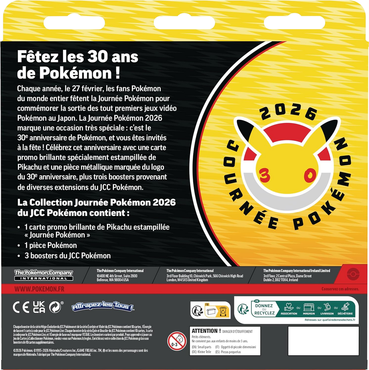 Coffret - Collection / Journée Pokémon 2026 — Verso