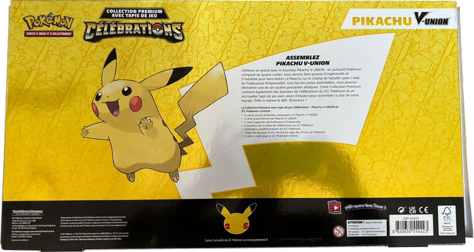 Coffret - Collection Premium avec Tapis de Jeu / Pikachu-V-UNION — Verso