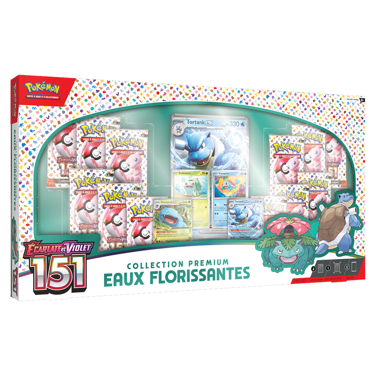 Coffret Collection Premium Eaux Florissantes Écarlate et Violet 151, version française, de face