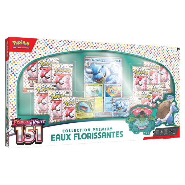 Coffret Collection Premium Eaux Florissantes Écarlate et Violet 151, version française, de face
