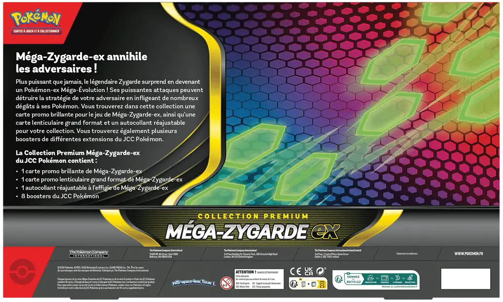 Coffret - Collection Premium / Méga-Zygarde-ex — Verso