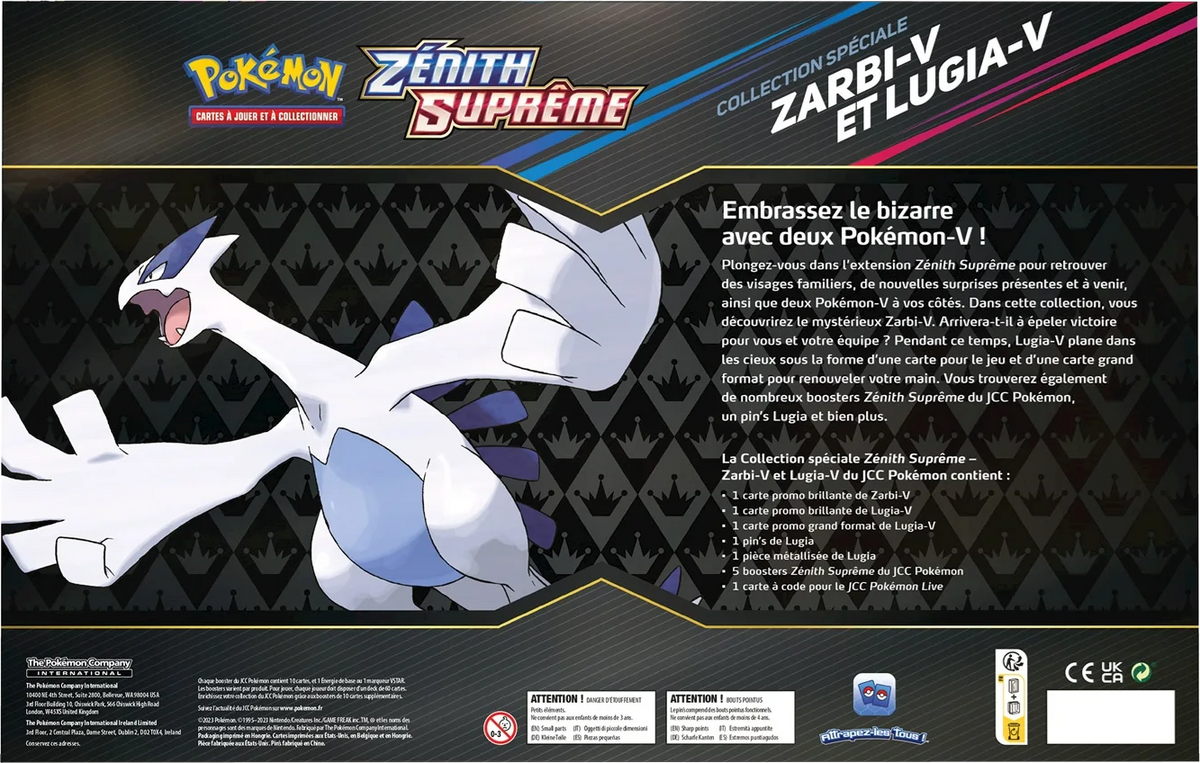 Coffret - Collection Spéciale / Zarbi-V et Lugia-V — Verso