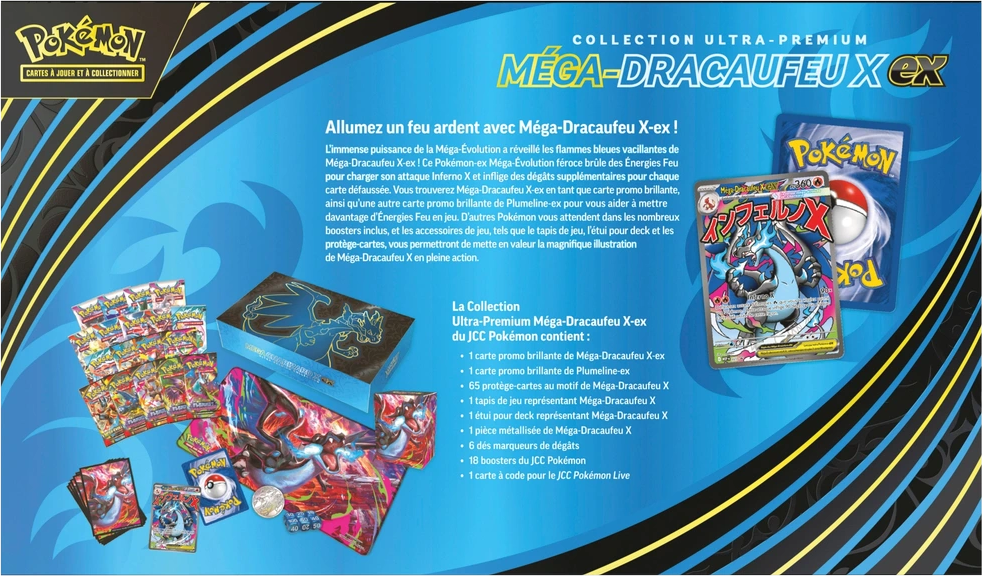 Coffret - Collection Ultra-Premium / Méga-Dracaufeu X-ex — Verso