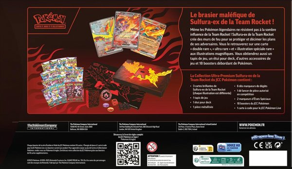 Coffret - Collection Ultra-Premium / Sulfura-ex de la Team Rocket — Verso