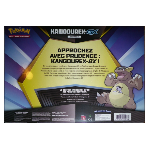 Dos du Coffret Kangourex-GX Pokémon, contenu détaillé