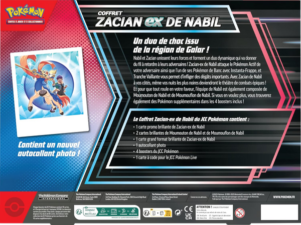 Coffret - Zacian-ex de Nabil — Verso