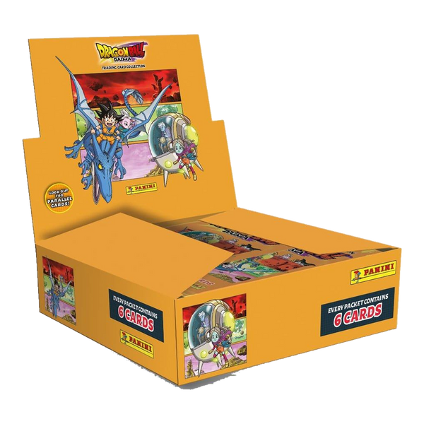 Boîte de 24 boosters Panini Dragon Ball Daima, 6 cartes par booster