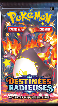 Booster Pokémon Destinées Radieuses illustration Dracaufeu Gigamax Chromatique, scellé français