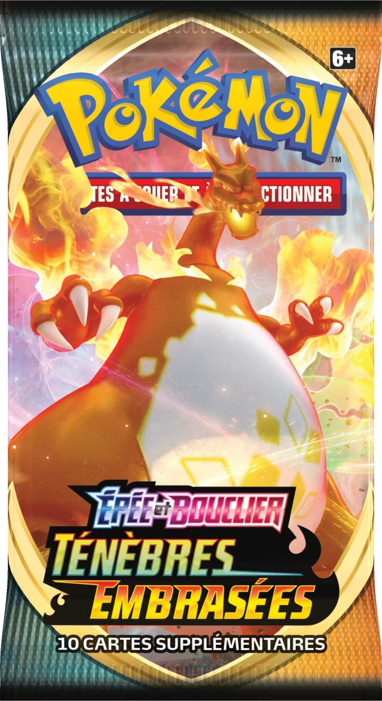 Booster Pokémon Ténèbres Embrasées illustration Dracaufeu Gigamax, scellé français