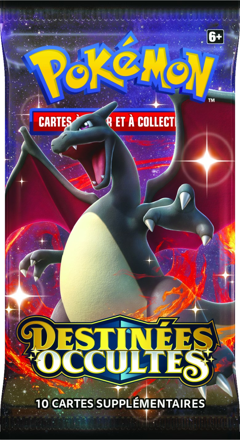 Booster Pokémon Destinées Occultes illustration Dracaufeu, scellé français