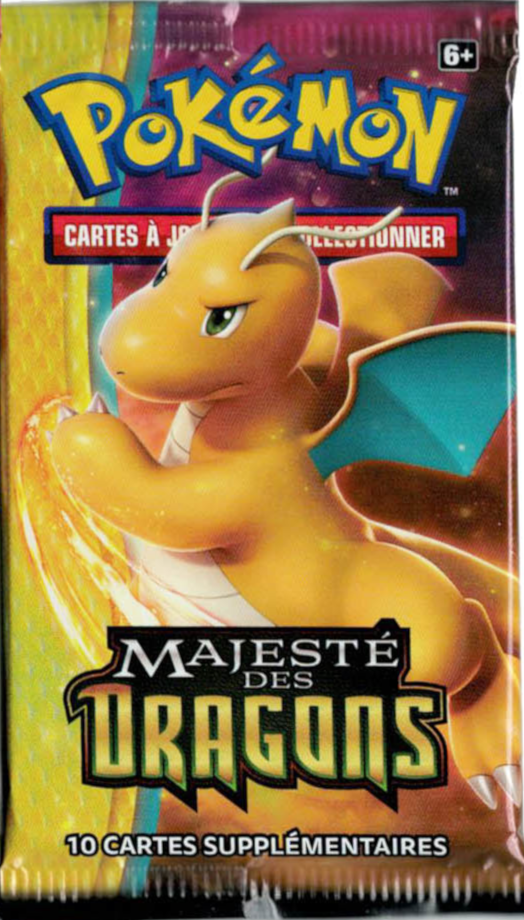 Booster Pokémon Majesté des Dragons illustration Dracolosse, scellé français