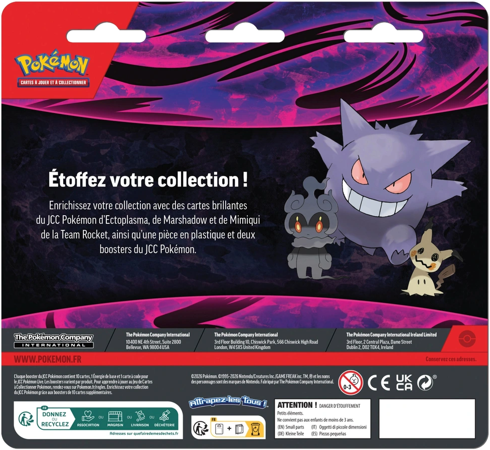 DuoPack Ectoplasma, Mimiqui et Marshadow, dos du blister