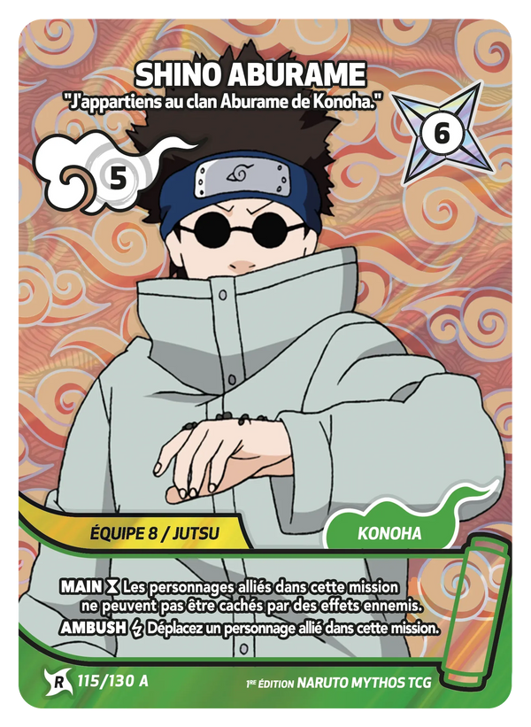 Shino Aburame — J'appartiens au clan Aburame de Konoha. (Naruto Mythos 115/130)