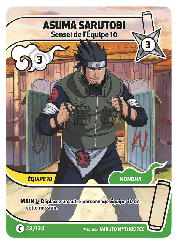 Asuma Sarutobi — Sensei de l'Équipe 10 (Naruto Mythos 023/130)