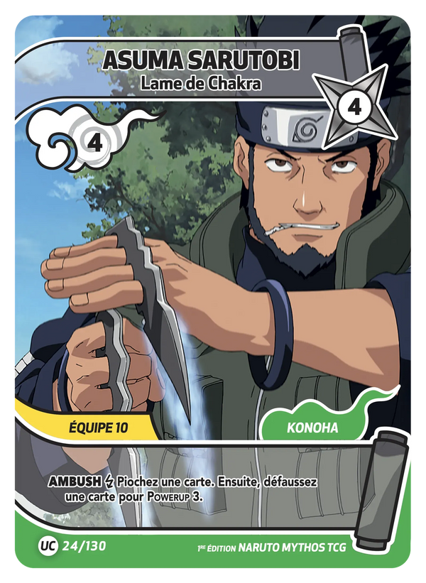 Asuma Sarutobi — Lame de Chakra (Naruto Mythos 024/130)