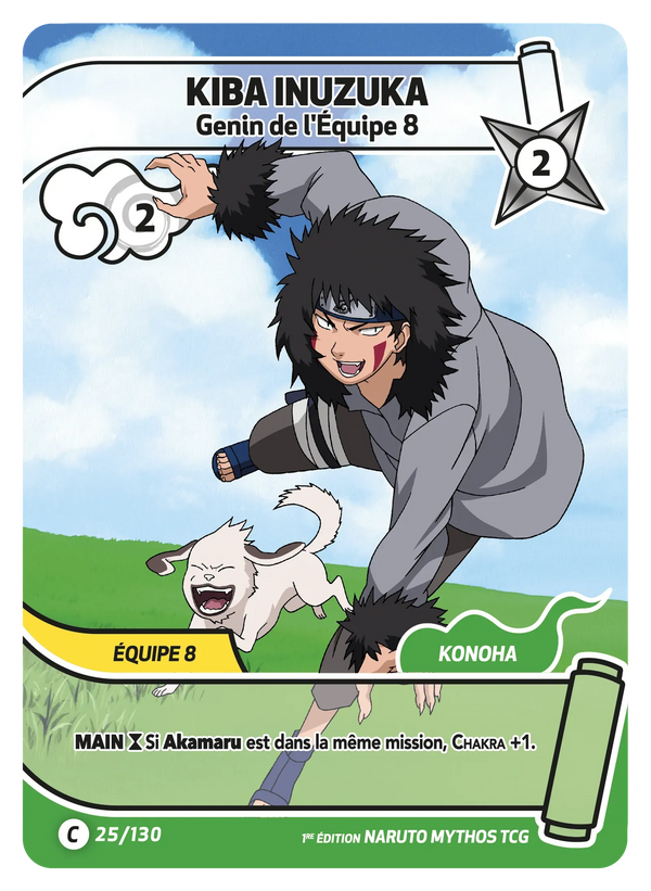 Kiba Inuzuka — Genin de l'Équipe 8 (Naruto Mythos 025/130)