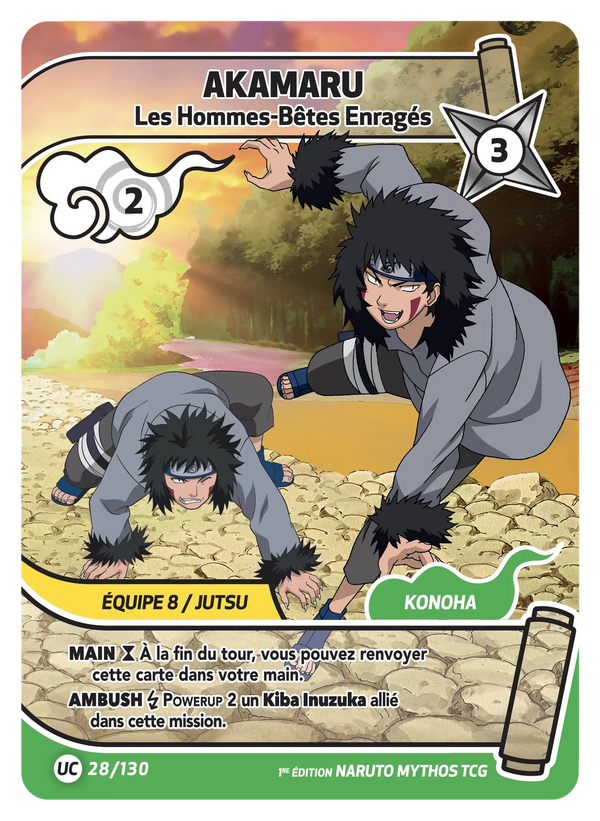 Akamaru — Les Hommes-Bêtes Enragés (Naruto Mythos 028/130)