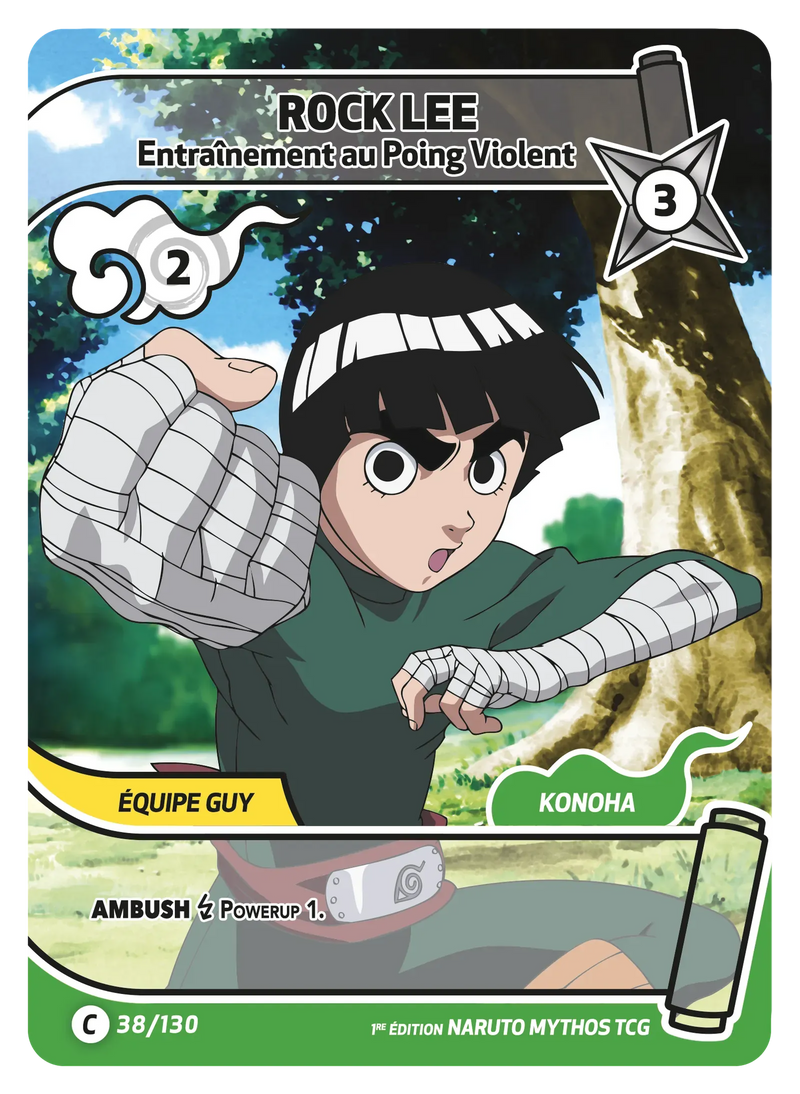 038/130 - Rock Lee - Entraînement au Poing Violent