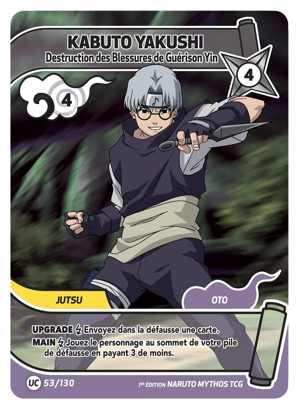 Kabuto Yakushi — Destruction des Blessures de Guérison Yin (Naruto Mythos 053/130)