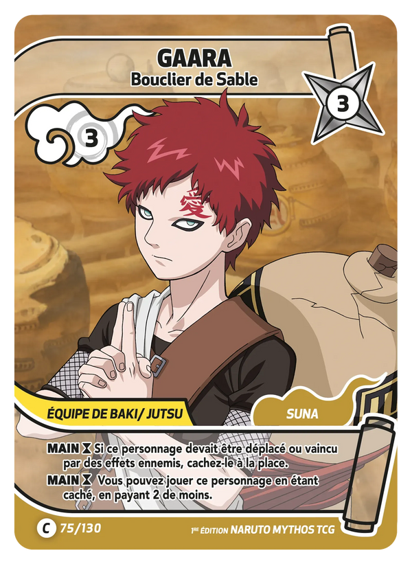 Gaara — Bouclier de Sable (Naruto Mythos 075/130)
