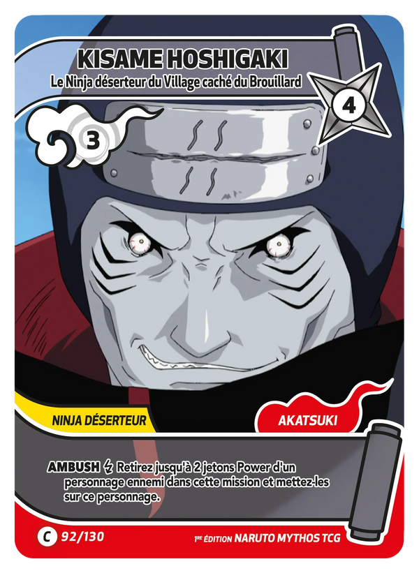 Kisame Hoshigaki — Le Ninja déserteur du Village caché du Brouillard (Naruto Mythos 092/130)