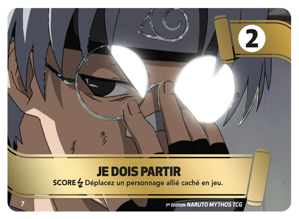MSS 07 - Je Dois Partir — Carte Naruto Mythos Konoha Shidō - 1er Chapitre Ed.1 MSS 07