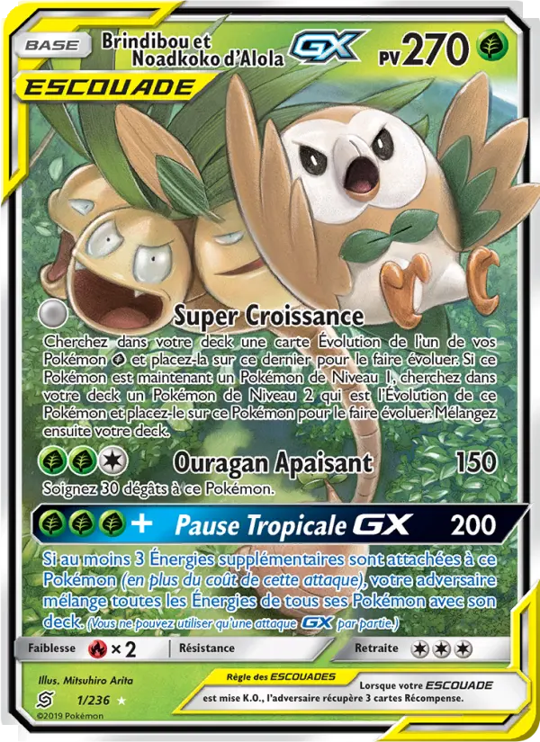 Brindibou et Noadkoko d’Alola GX — Carte Pokémon 1 Harmonie des Esprits