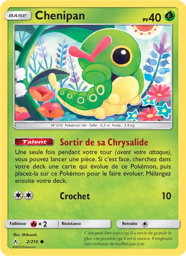 002/214 - Chenipan — Carte Pokémon Alliance Infaillible 2/214
