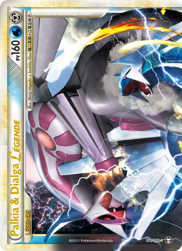 Palkia & Dialga LÉGENDE — Carte Pokémon 101 Triomphant
