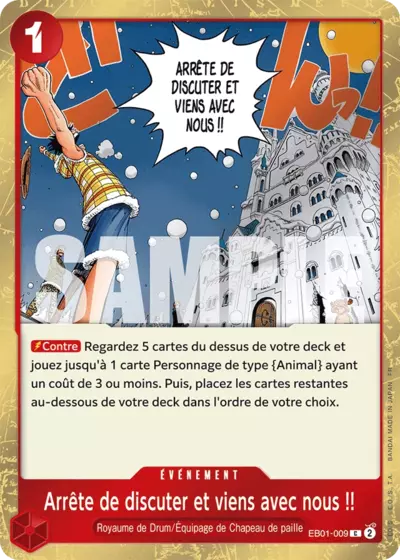 EB01-009 - Arrête de discuter et viens avec nous !! V2 — Carte One Piece Premium Booster — The Best Vol.2 009