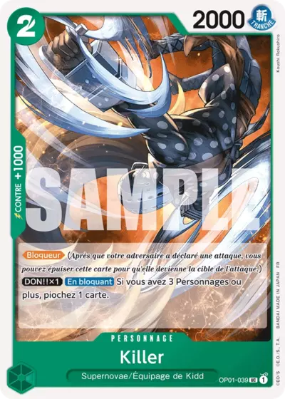 OP01-039 - Killer — Carte One Piece Premium Booster — The Best Vol.2 039